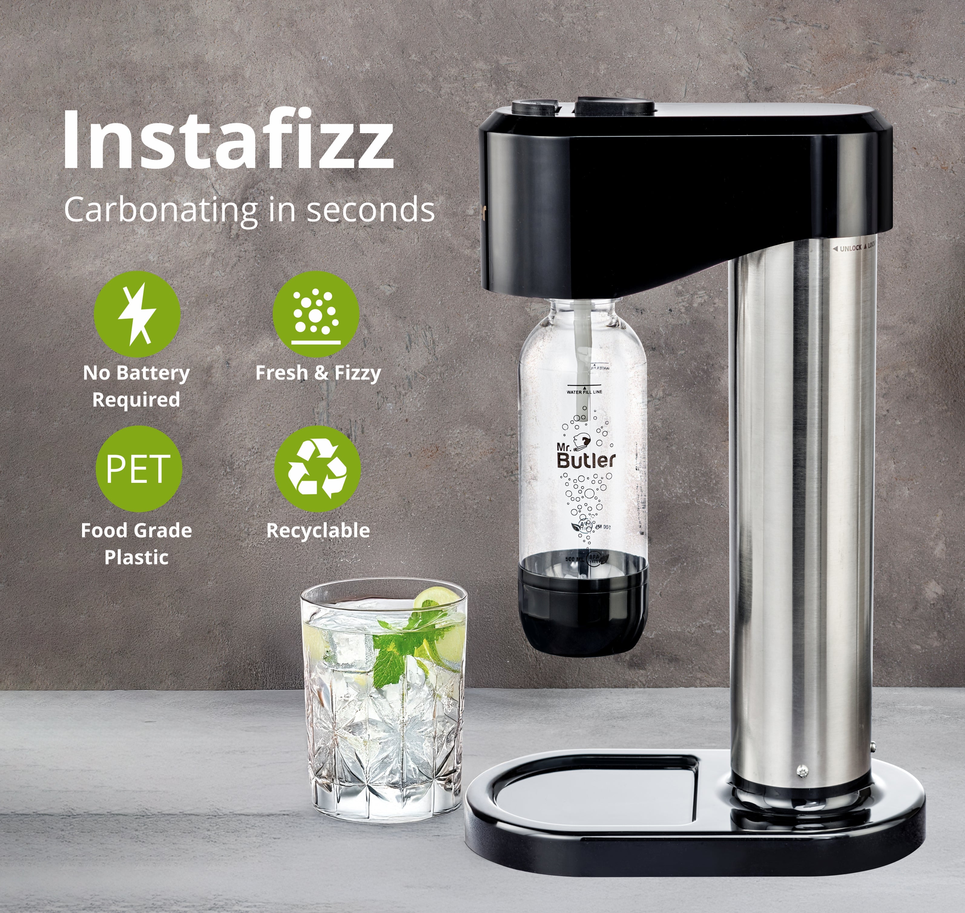 Instafizz Jumbo ( Sodamaker )- Two Cylinder Pack – Mr Butler