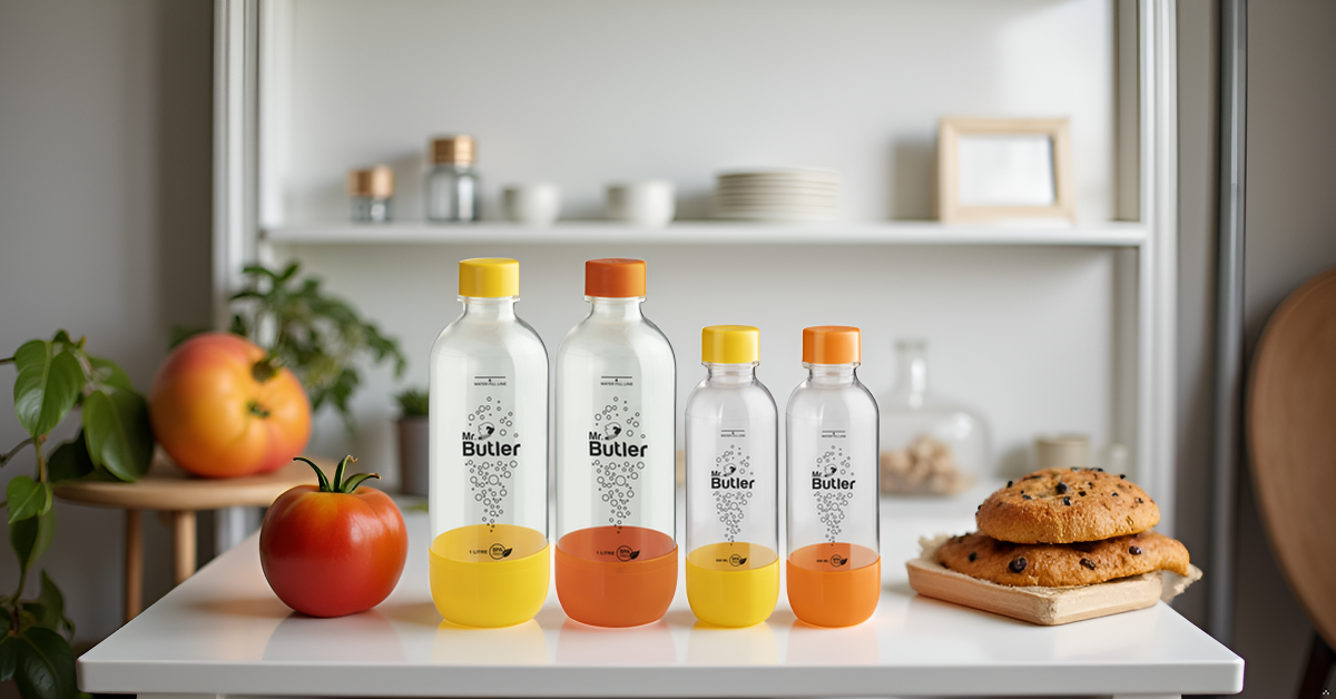 BPA-Free PET Bottle Combo Pack 1000 ml & 500 ml - Pack of 4