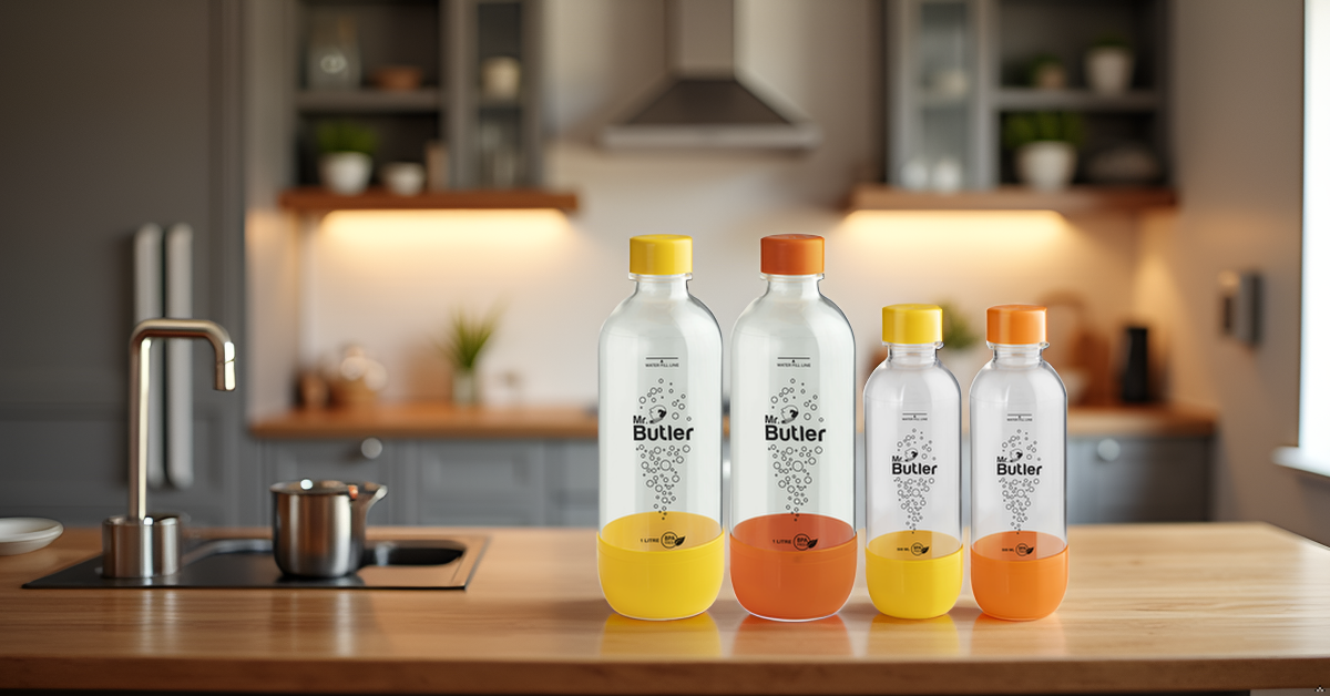 BPA-Free PET Bottle Combo Pack 1000 ml & 500 ml - Pack of 4