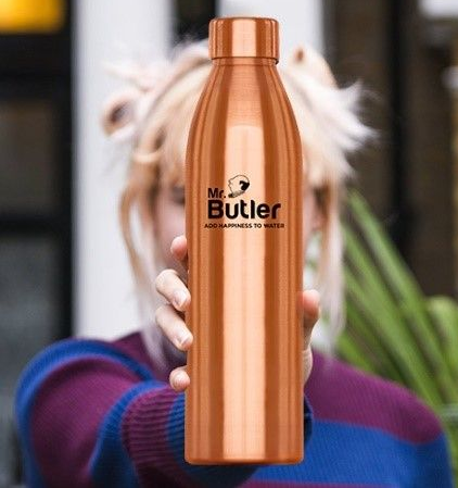 Pure Copper Bottle 1000 ml, Aura, 1 Piece, Copper