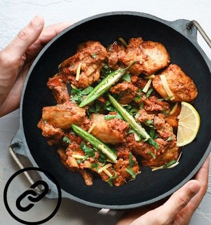 Pre-Seasoned Cast Iron Kadai/Wok 9 Inch, 1.5 L Capacity