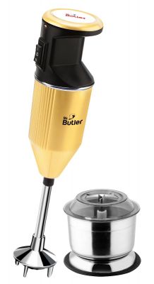 Mr. Butler 250-Watt Hand Blender with Chutney Attachment, Gold