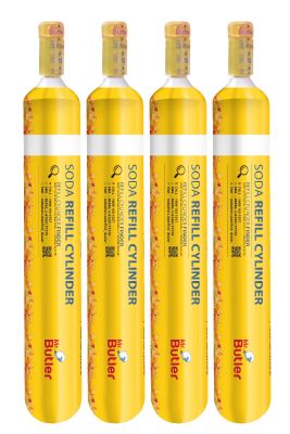 Sodamaker CO2 Gas Refill Cylinders, Pack of 4