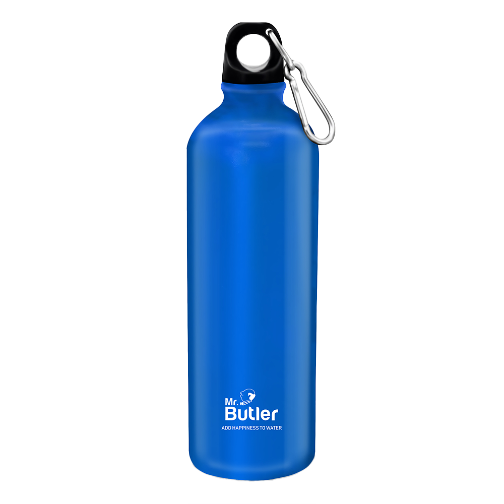 Mr. Butler Stainless Steel Water Bottle 750 ml with Metal Clasp, Aqua, Rust Free, Grade SS 304, Blue